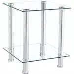 Moderne Glas Couchtisch - Quadratisches Design - Wohnzimmer Beistelltisch