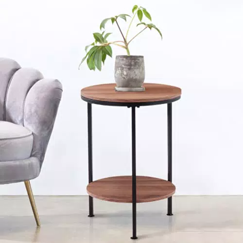 GOLDFAN Runder Wohnzimmer Couchtisch - Beistelltisch 40 * 55cm