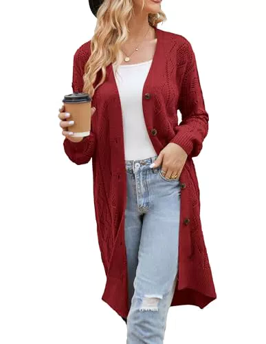 Grace Karin Damen Langarmpullover mit V-Ausschnitt - Grau