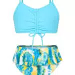 Grace Karin Mädchen Bikini Tankini Rüschen Schwimmanzug für Kinder