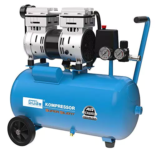 Güde Kompressor Airpower 150/8/24 SILENT - Ölfrei und Flüsterleise - Max. 8 bar - 1100 W - 24 l Kessel - Effektive Liefermenge 130 l/min