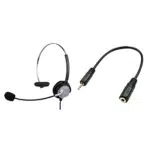 Hama Kopfbügel-Headset mit 2,5-mm-Klinkenstecker & Lindy Premium Audio Kabel 2,5 mm Klinke auf 3,5 mm weiblich