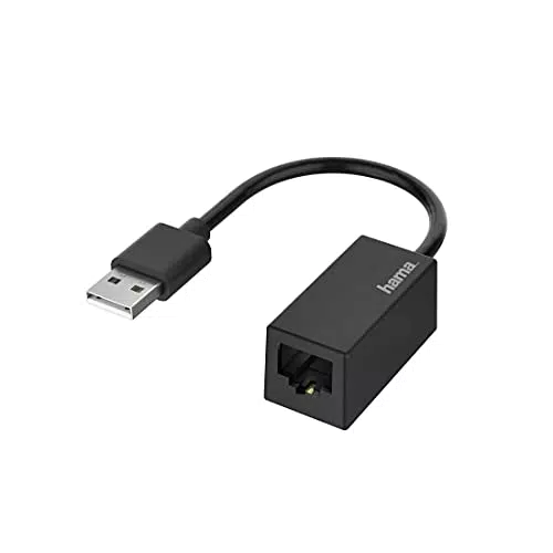 Hama USB Ethernet Adapter für Fast Ethernet 10/100 Mbps - Kompatibel mit Windows und Mac