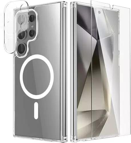 Samsung Galaxy S24 Ultra Handyhülle mit MagSafe Kompatibilität und Schutzfolie