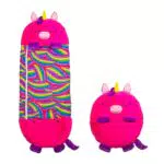 Kuscheltierschlafsack & Kissen für Kinder | Flauschig & Spielspaß | 4 Motive | Einhorn Design