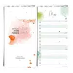 Heaven+Paper Familienkalender 2024 mit 3 Spalten - Aquarell-Design - Made in Germany