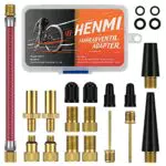 Fahrradventil Adapter Set mit Sortierbox - Ventiladapter für Fahrrad, Autoventil und französisches Ventil