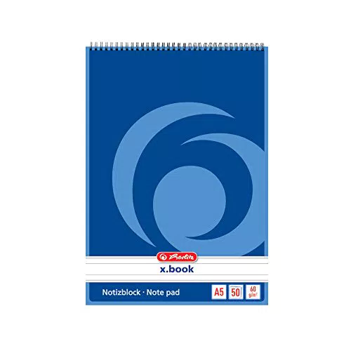 Herlitz Spiralnotizblock A5 - 50 Blatt