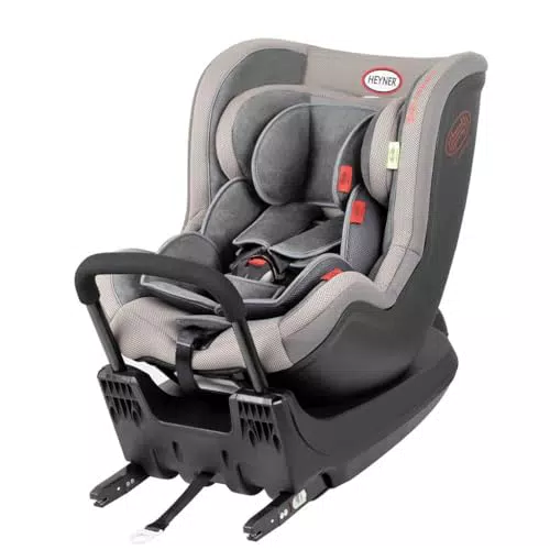 HEYNER® Reboarder Kindersitz 360° drehbarer Autokindersitz, Gruppe 0+ & 1, grau