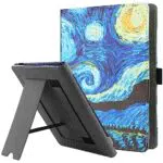 Ständer Hülle für 6-6.8 Zoll eReader aus Premium PU Leder - Kompatibel mit Kindle Paperwhite/Kobo/Tolino/Pocketook/Sony E-Book Reader - Sternenhimmel