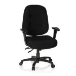 Bürostuhl Zenit XXL - Ergonomischer Drehstuhl bis 150kg - Schwarz Stoff