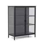 Homexperts Classic 01 Kommode - Metall - Schwarz - 80 x 102 x 40 cm