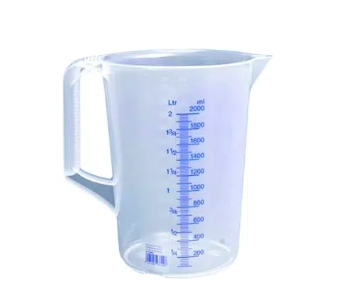 hünersdorff Messbecher 1l, Polypropylen, bruchsicher und spülmaschinengeeignet