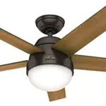 Deckenventilator mit Beleuchtung und Fernbedienung - Hunter Stil, 117 cm, umkehrbare Flügel