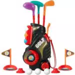 Kinder Golf Set Spielzeug von HYAKIDS - Golfschläger, Bälle & Wagen für drinnen & draußen