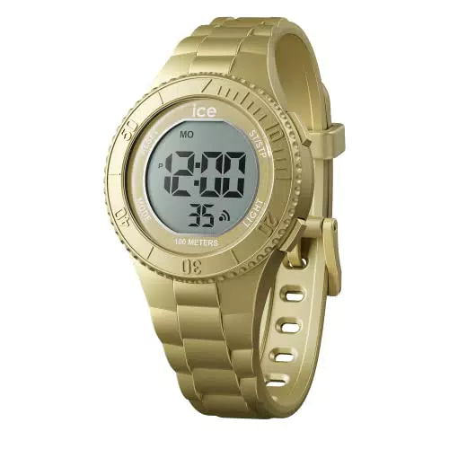 Ice-Watch Digitale Jungenuhr mit Plastikarmband - Gold