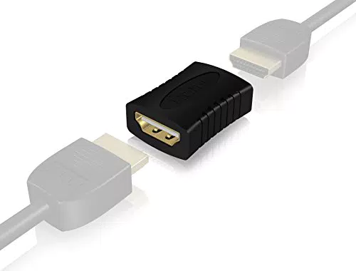 Icy Box HDMI Kupplung/Verlängerung/Verbindung (Buchse auf Buchse) - 4K2K, vergoldete Kontakte