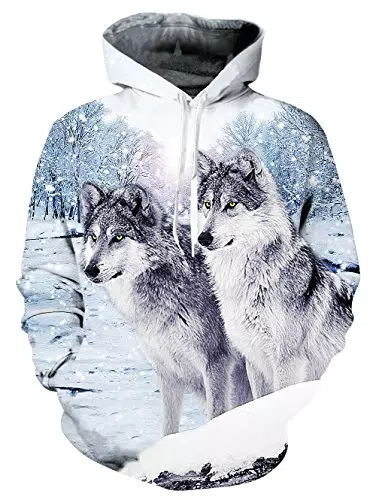 IDGREATIM Herren Hoodie Kapuzenpullover Damen Pullover Lässige Kapuze Leichter Pullover Kordelzug Loose Fit Outwear