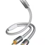 inakustik 00410003 Premium Klinkenadapter - 3, 5mm Klinke -> 2 x RCA