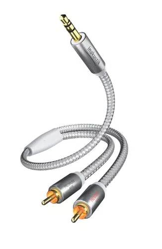 inakustik 00410003 Premium Klinkenadapter - 3, 5mm Klinke -> 2 x RCA