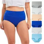 INNERSY Damen Slips Mehrpack Baumwolle Unterhosen Hohe Taille Panty Stretch Hipster Mehrpack 6