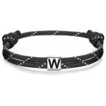 J.Endéar Paracord Armband mit Buchstabe X aus 925er Silber für Herren und Damen - Nautisches Segelseil Armband als Surf Schmuck und Geschenk