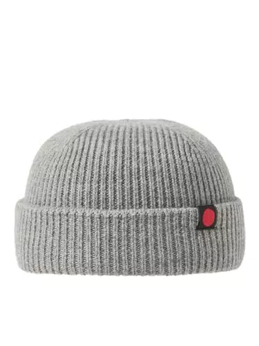 JACK & JONES Herren Strickmütze Beanie - Grau Melange