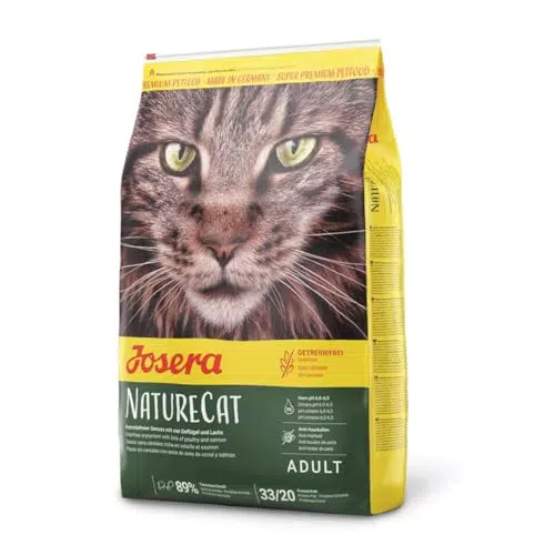 JOSERA NatureCat, Getreidefreies Katzenfutter Mit Geflügel- Und Lachsprotein