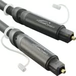 KabelDirekt TOSLINK-Kabel, optisches Audiokabel 4 m Glasfaserkabel für Soundbar mit Schutzkappe