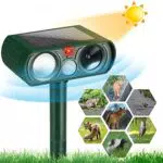 Solar Katzenschreck mit PIR Bewegungserkennung und LED Blitzlicht - Ultraschallabwehr für Gartenbewohner