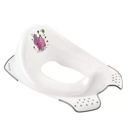 keeeper Hippo Kinder-Toilettensitz mit Anti-Rutsch-Funktion - Ab 18 Monate bis 4 Jahre - Weiß