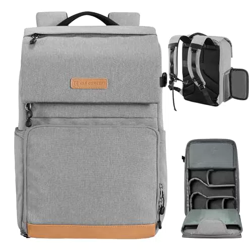 K&F Concept Kamerarucksack für Fotografen mit großer Kapazität und Regenschutz