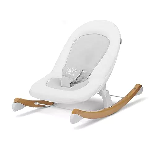 Kinderkraft Babyliege FINIO aus Holz mit Liegefunktion und Sicherheitszertifikat - Weiß