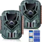Wildkamera 24MP 1080P Jagdkamera mit SD Karte und Batterien - Nachtsicht, Bewegungserkennung, Wasserdicht - Ideal für Wildtierüberwachung