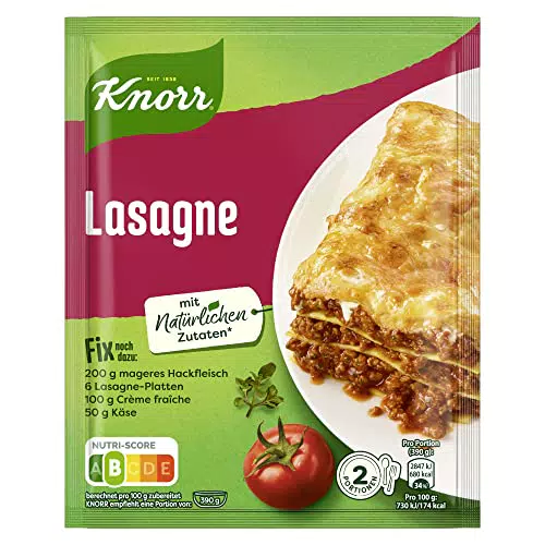 Knorr Fix Würzmischung Lasagne für köstlichen Auflauf mit natürlichen Zutaten