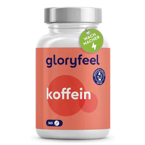 Wachmacher Koffeintabletten - Hochdosiert & Vegan - 365 Tabletten pro Jahr