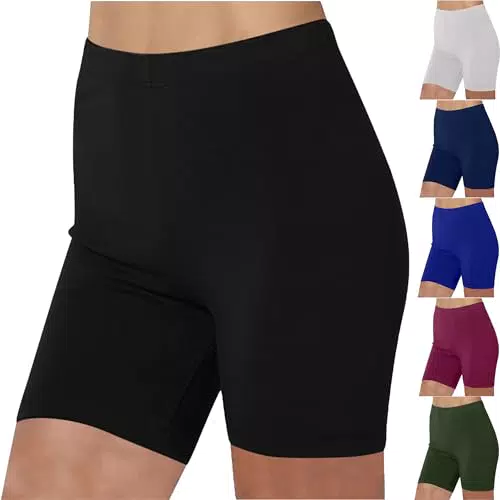 Gutscheine Damen Shorts High Waist Baumwolle Sommer Hosen Radlerhose Sporthose Blickdicht Sportshorts Trainingshose Gym Shorts Yoga Shorts Schwarz.