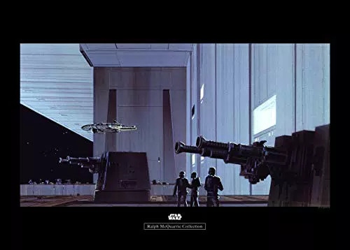 Star Wars Classic RMQ Death Star Hangar Wandbild - Kinderzimmer Dekoration - Kunstdruck ohne Rahmen