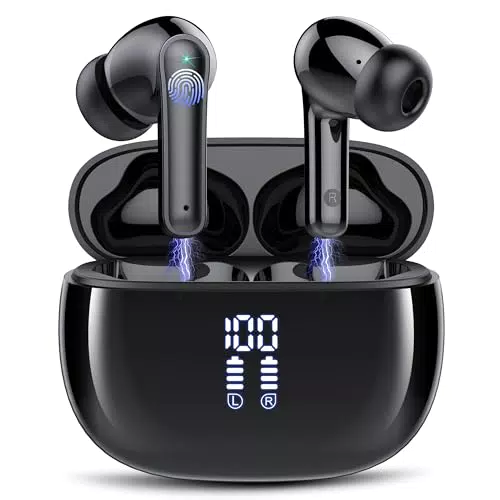 Bluetooth In-Ear Kopfhörer mit 4 Mikrofonen und 48 Std. Spielzeit