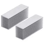 Kühlrippen Aluminium-Kühlkörper für elektronische Chips - Kompakte Größe (Ohne Kleber)