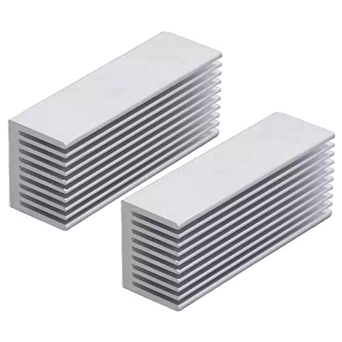 Kühlrippen Aluminium-Kühlkörper für elektronische Chips - Kompakte Größe (Ohne Kleber)