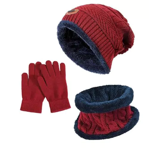Kyowoll Wintermütze mit Fleecefutter für Damen und Herren