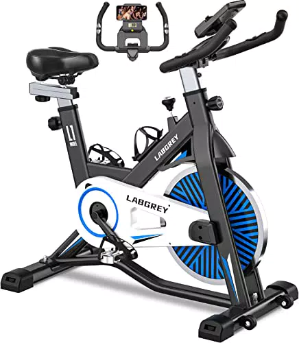 LABGREY Heimtrainer für Zuhause - Indoor Fitness Fahrrad mit Pulsmesser und LCD Display