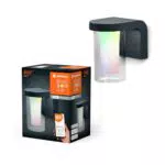 LEDVANCE SMART+ WI-FI RGBW LED Wandleuchte für Außen mit Aluminium-Gehäuse und RGB-Farbsteuerung
