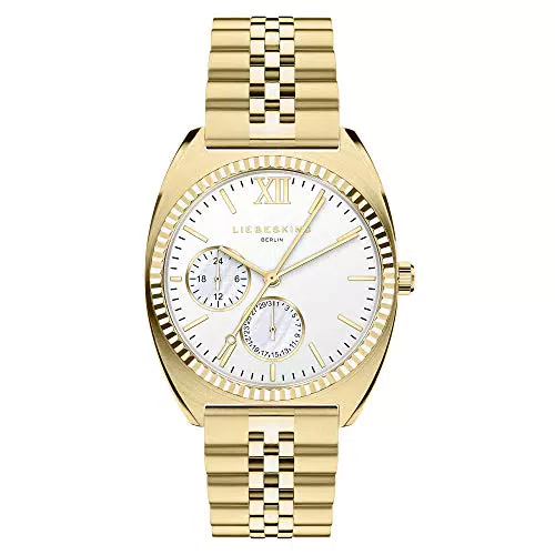 Liebeskind Berlin Damen Analog Quarz Uhr mit Edelstahl Armband LT-0261-M