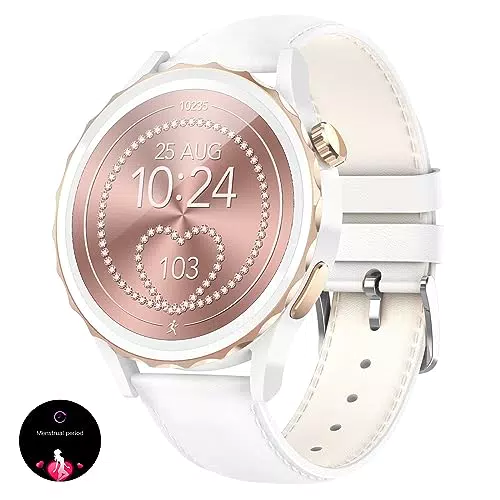 LIGE Smartwatch Damen mit Telefonfunktion und IP68 Wasserschutz - Fitnessuhr für Damen mit Schrittzähler, Menstruationszyklus-Tracking und Schlafüberwachung