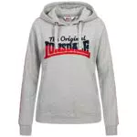 Lonsdale Damen Kapuzenpullover LISSAN - Grau/Navy/Rot