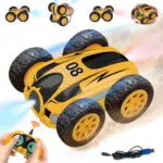 Ferngesteuertes Stunt Auto für Kinder - RC Auto 15KM/H 4WD 2.4 Ghz 360° Flip Offroad mit LED Lichtern - Spielzeugauto für Jungen 3-12