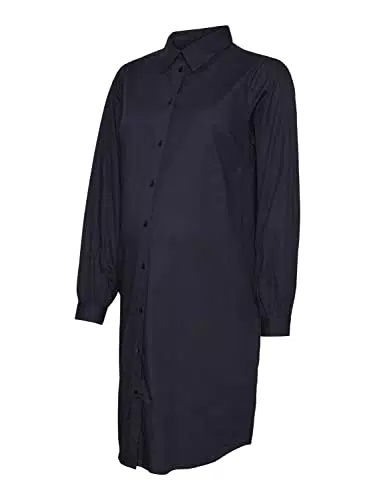 MAMALICIOUS Damen Langarmshirt Kleid - Parisian Night