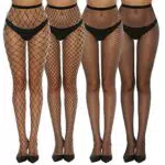 MANZI Damen Netzstrumpfhosen - Reizvolle Fischernetz Strumpfhosen mit High Waist